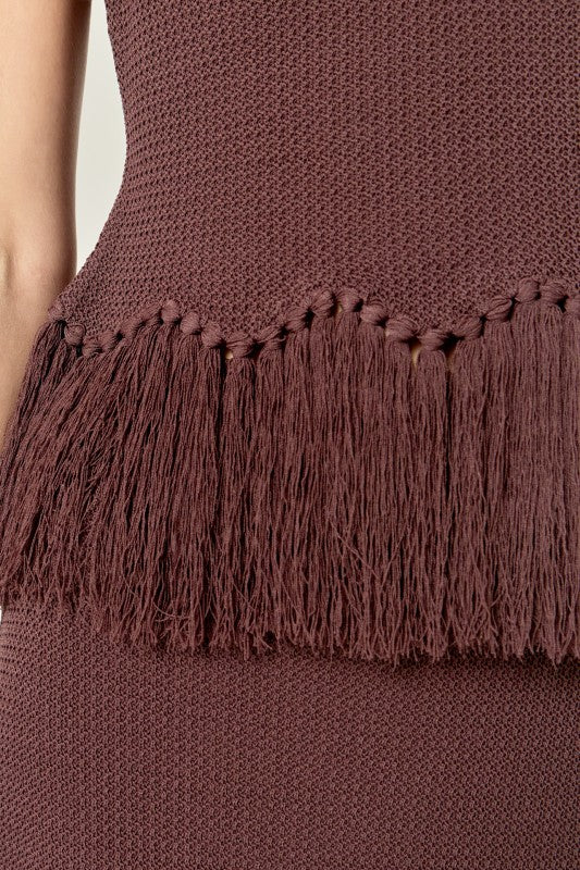 Sahara Chocolate Fringe Set