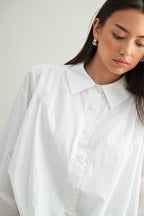 Bubble Hem Button Down Shirts