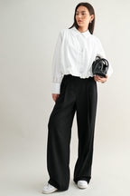 Bubble Hem Button Down Shirts
