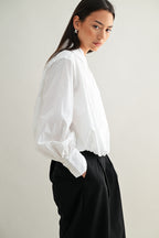 Bubble Hem Button Down Shirts
