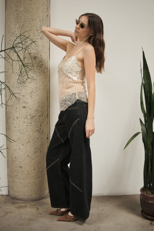 Nácar Pearl Mesh Top