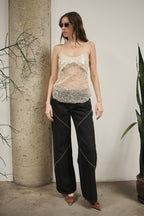 Nácar Pearl Mesh Top