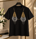 Noir Chain-Drape Tee